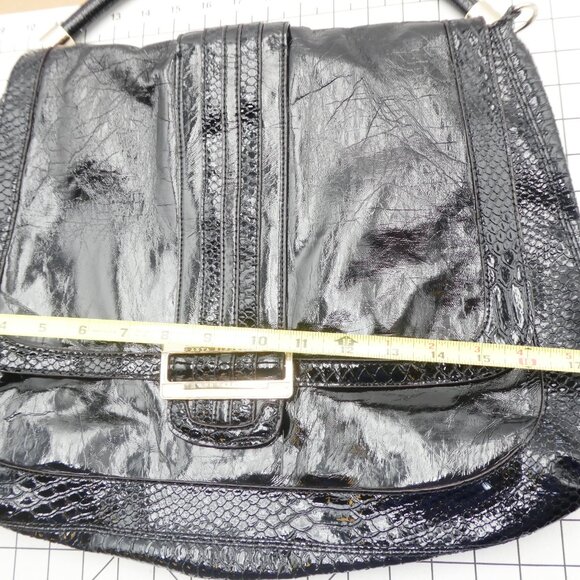 Anya Hindmarch for Target Black Faux Leather Shoulder Bag As-Is - Picture 2 of 11